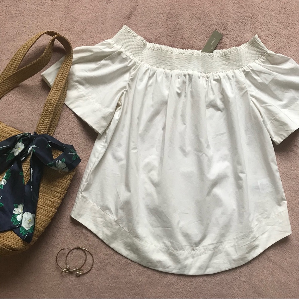J. Crew Off-Shoulder Blouse